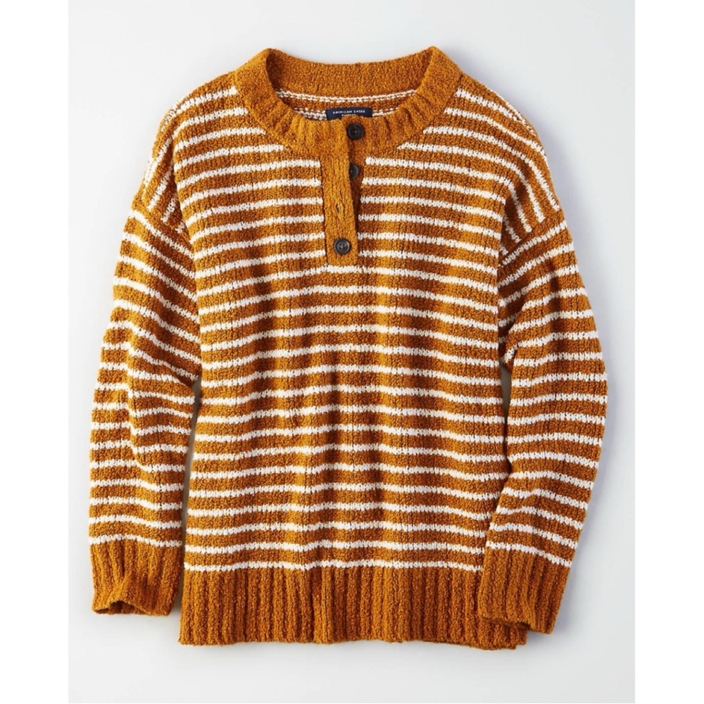 American Eagle Outfitters Henley Pullover Sweater